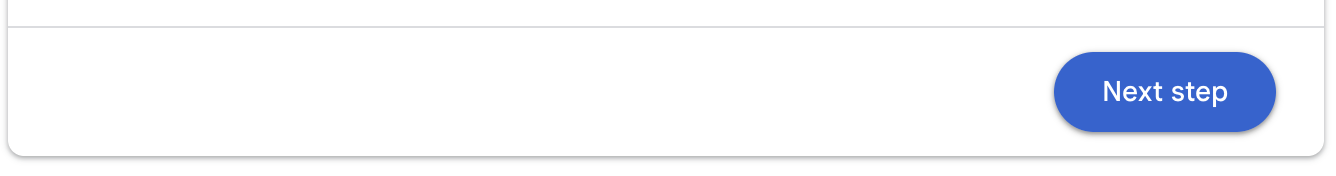 Next step button at the bottom of the page